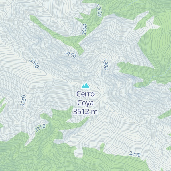 Map of Cerro Coya