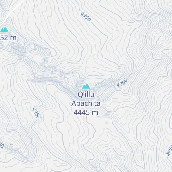 Map of Q'illu Apachita