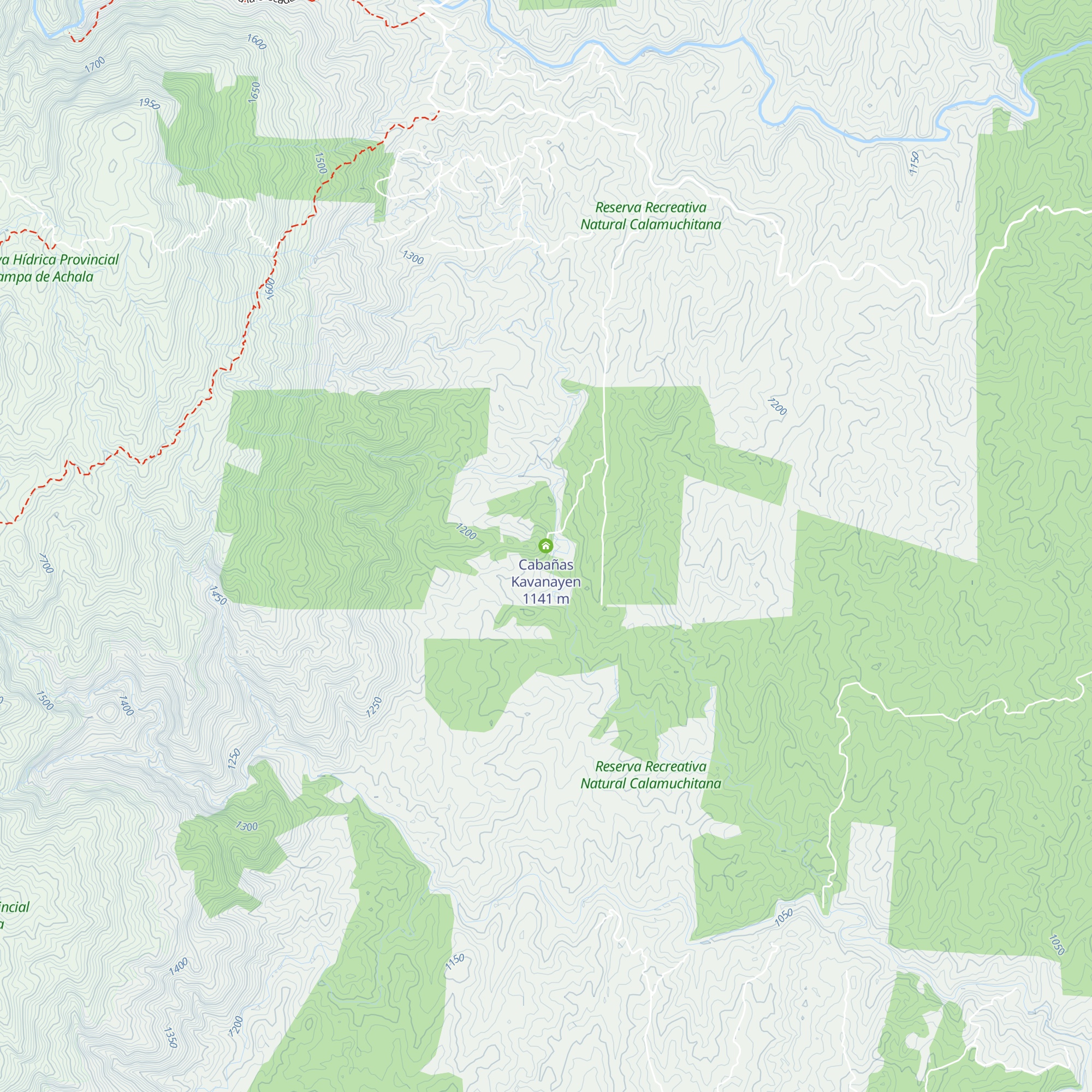 Cabañas Kavanayen map