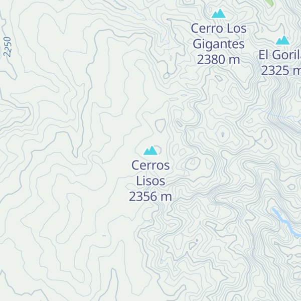 Map of Cerros Lisos
