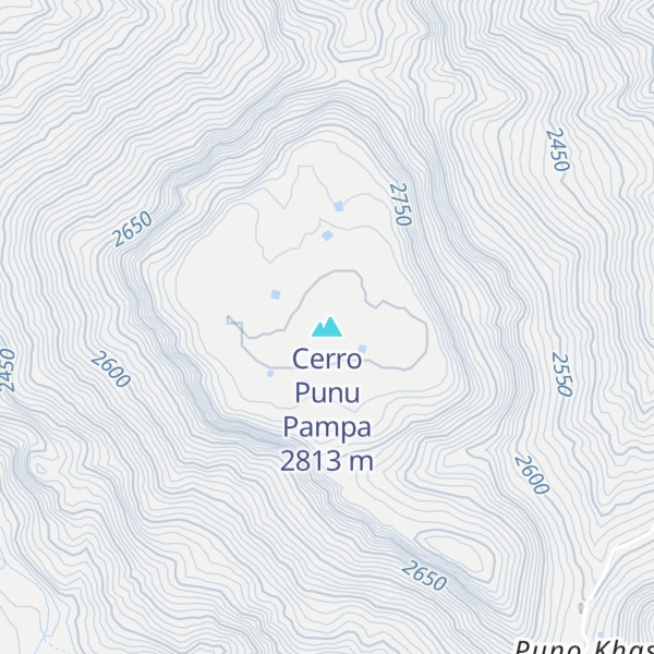 Map of Cerro Punu Pampa