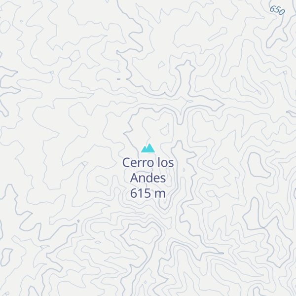 Map of Cerro los Andes