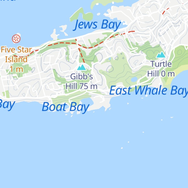 Map of Sinky Bay Hill