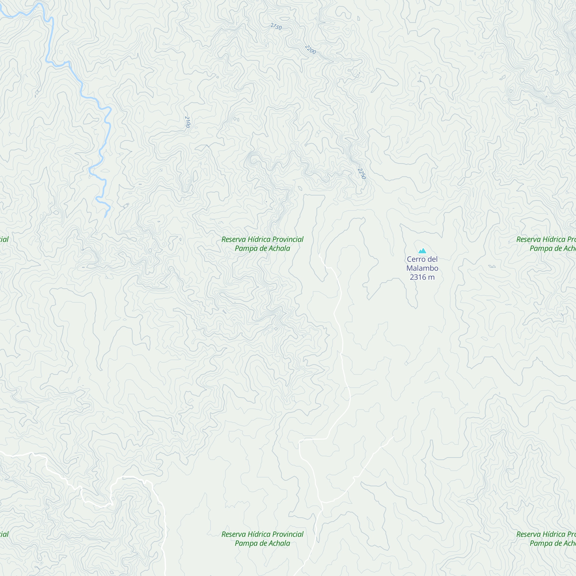 Refugio Pampa Rancho Mogotes map