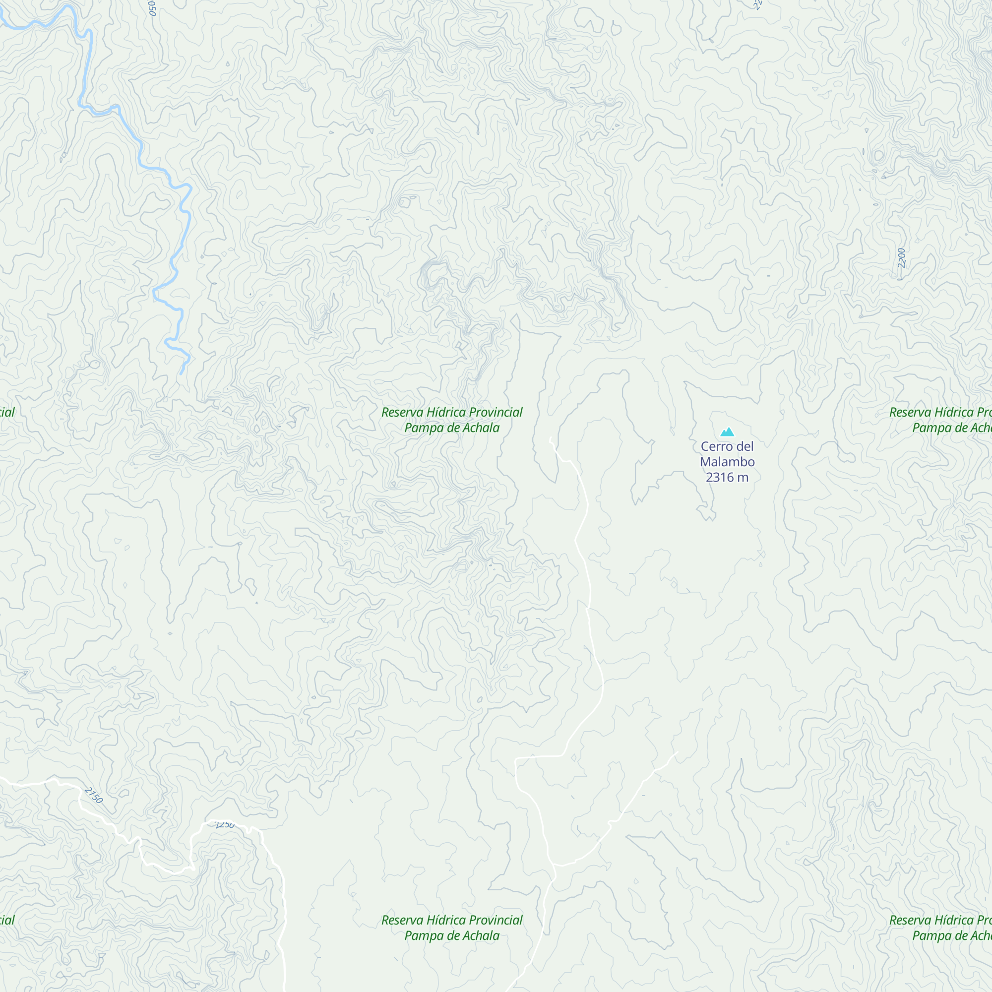 Refugio Pampa Rancho Mogotes map