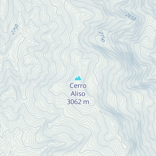 Map of Cerro Aliso