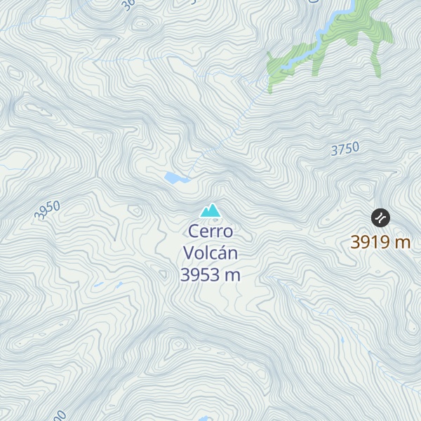 Map of Cerro Volcán