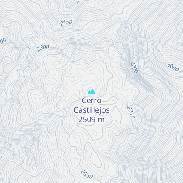 Map of Cerro Castillejos