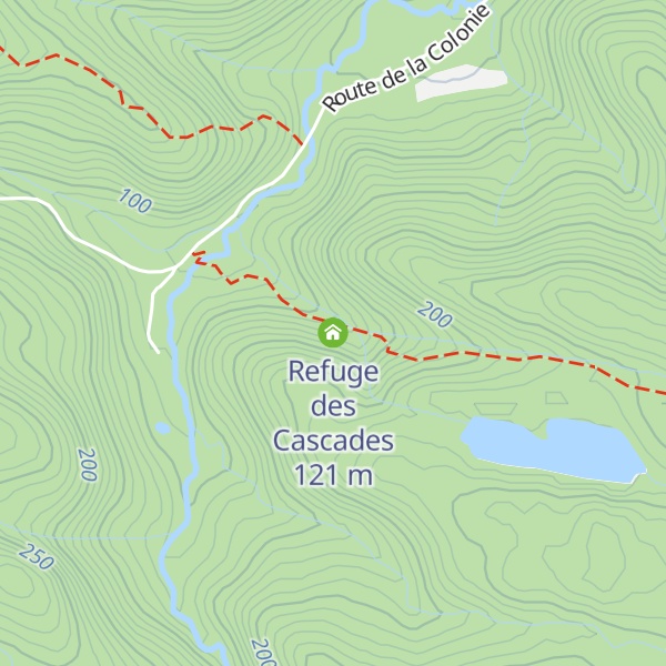 Map of Refuge des Cascades