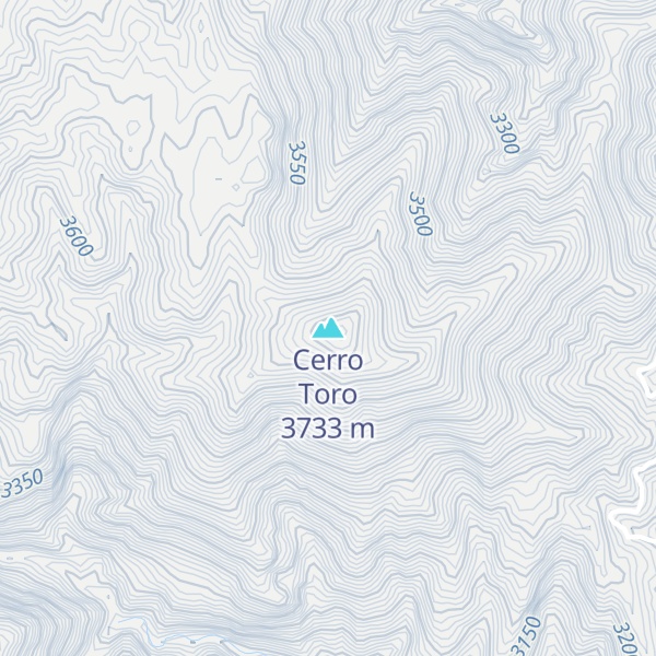 Map of Cerro Toro