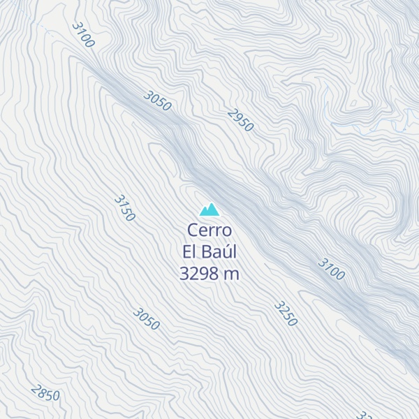 Map of Cerro El Baúl