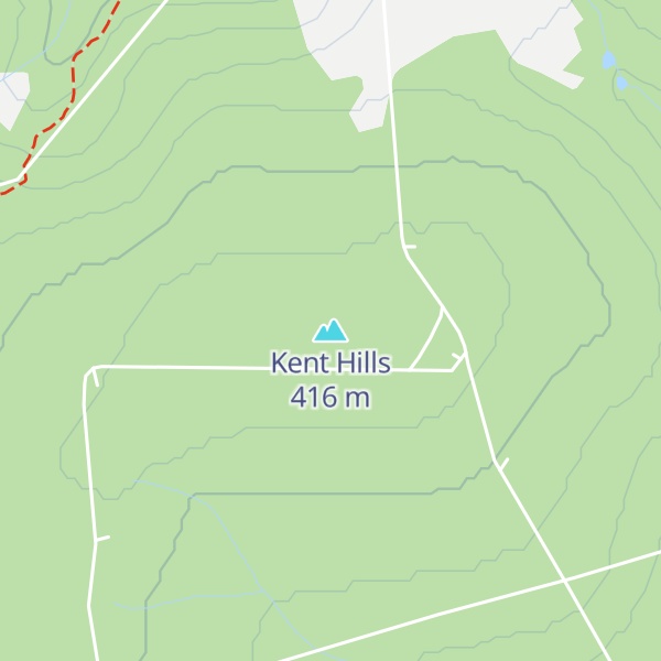 Map of Kent Hills