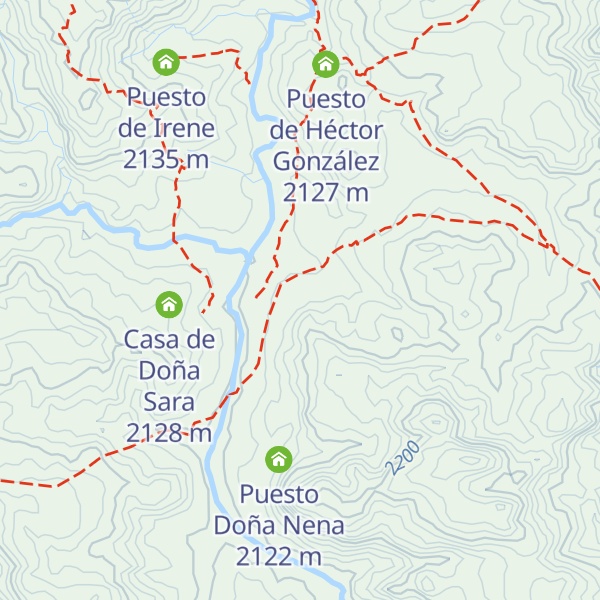 Map of Refugio Nélio Escalante
