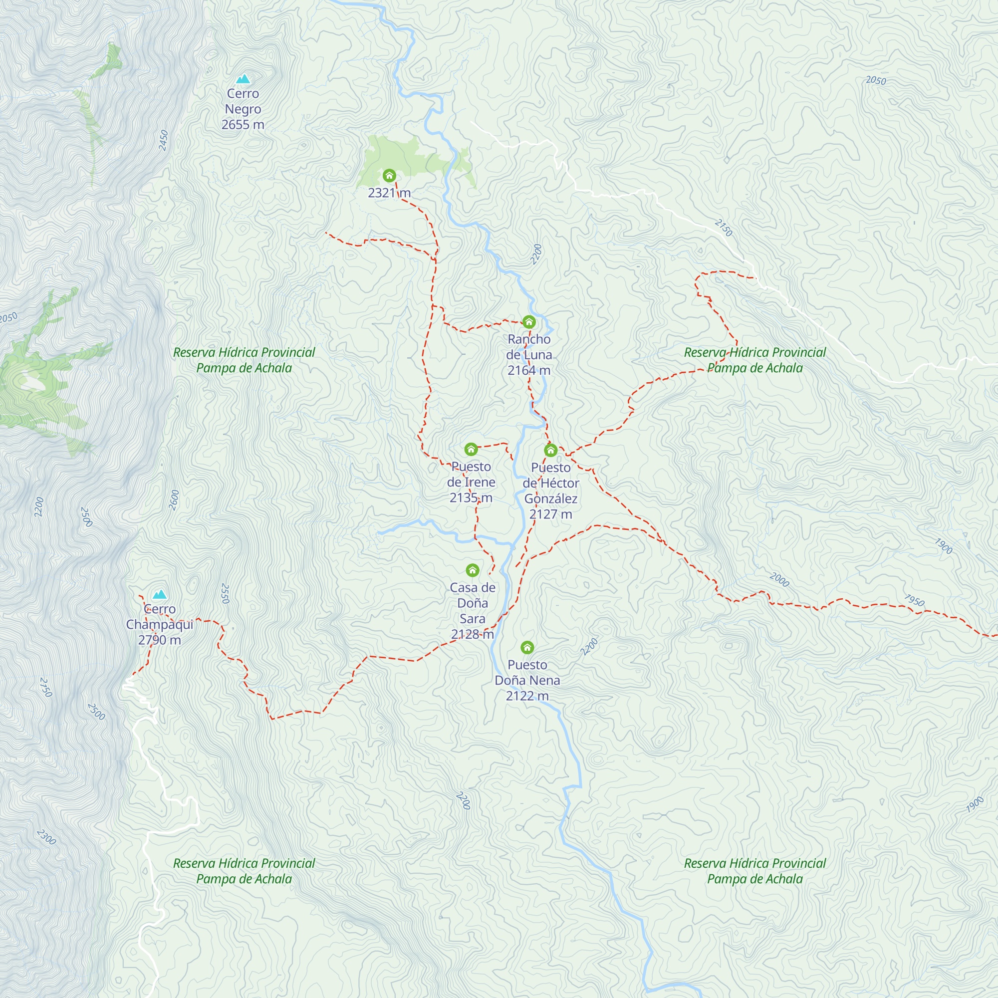 Refugio Las Rosas map