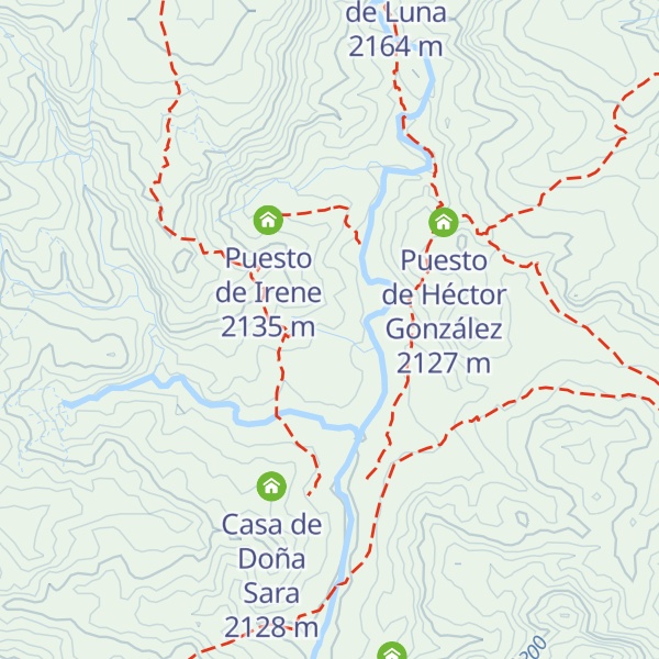 Map of Refugio Las Rosas