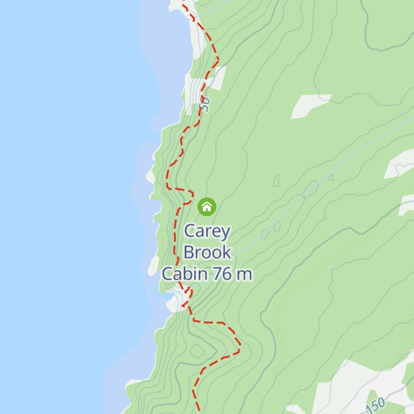Map of Carey Brook Cabin