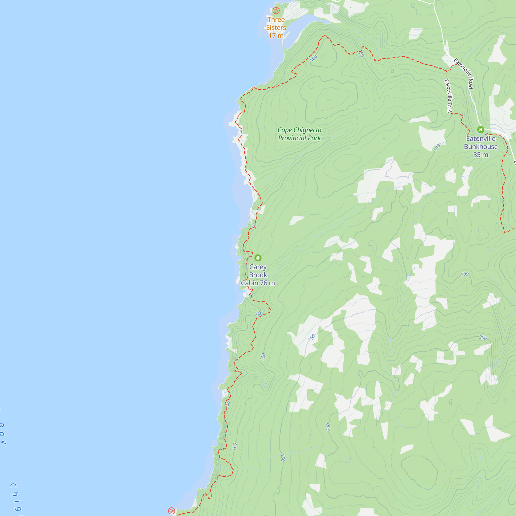Carey Brook Cabin map
