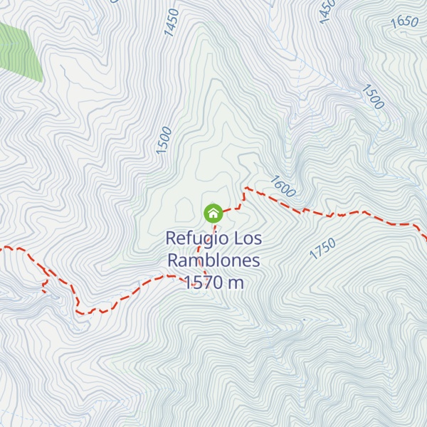 Map of Refugio Los Ramblones