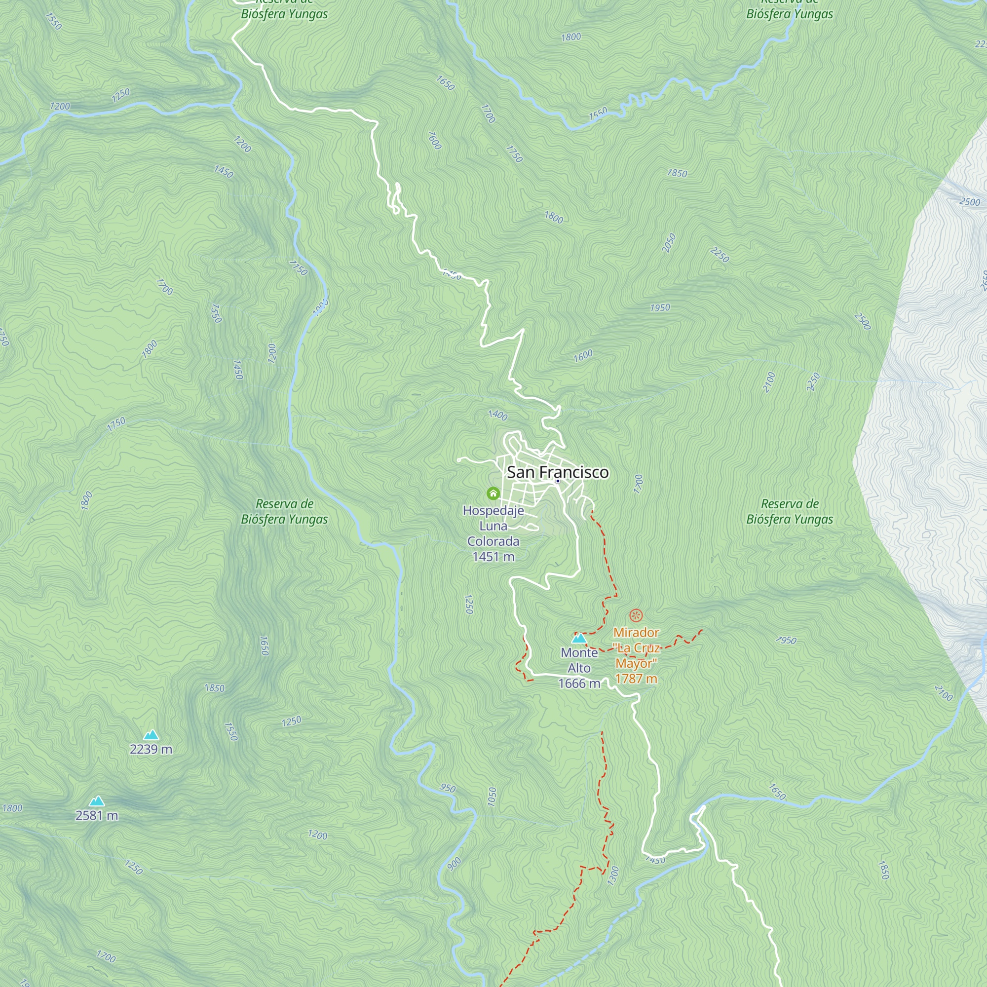 Hospedaje Luna Colorada map