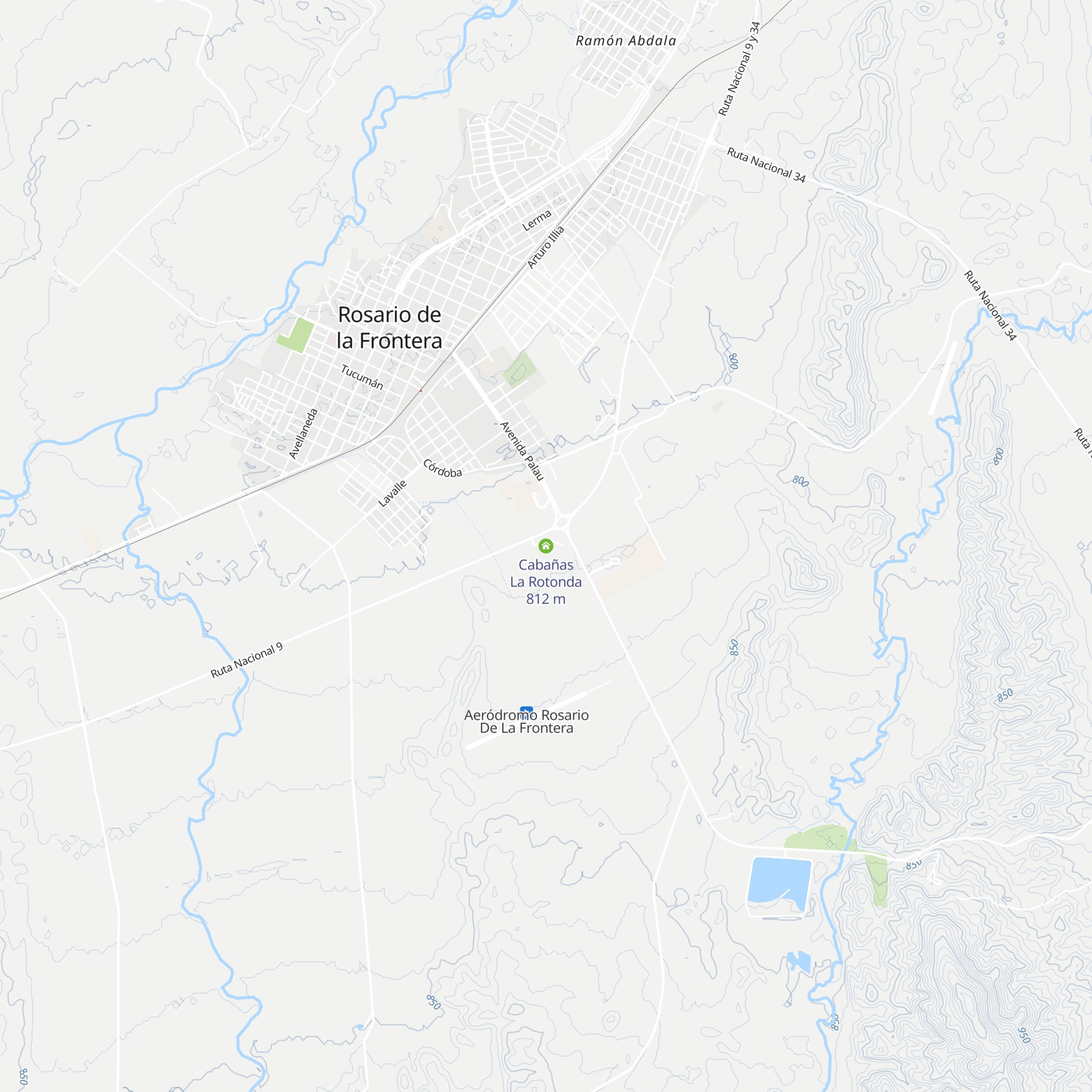 Cabañas La Rotonda map