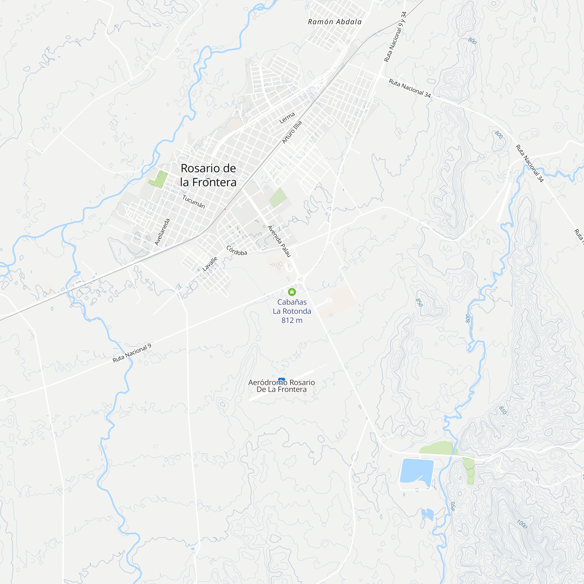 Cabañas La Rotonda map