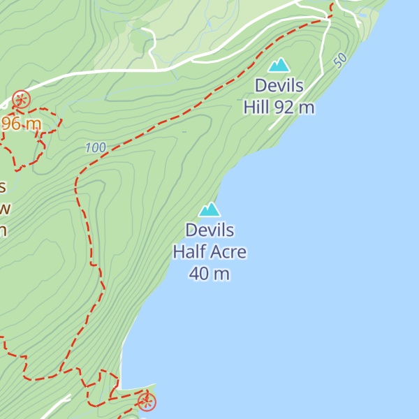 Map of Devils Half Acre