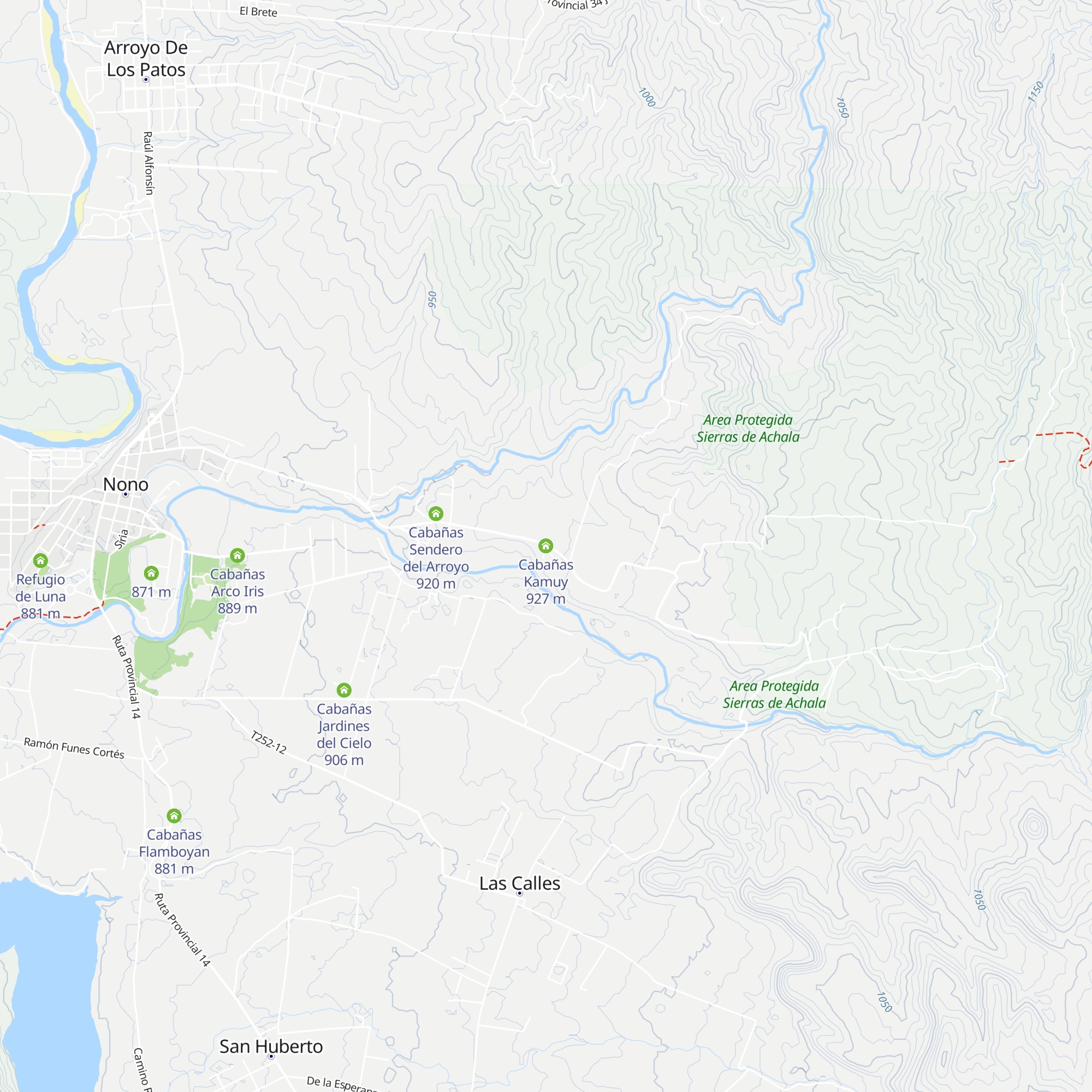 Cabañas Kamuy map