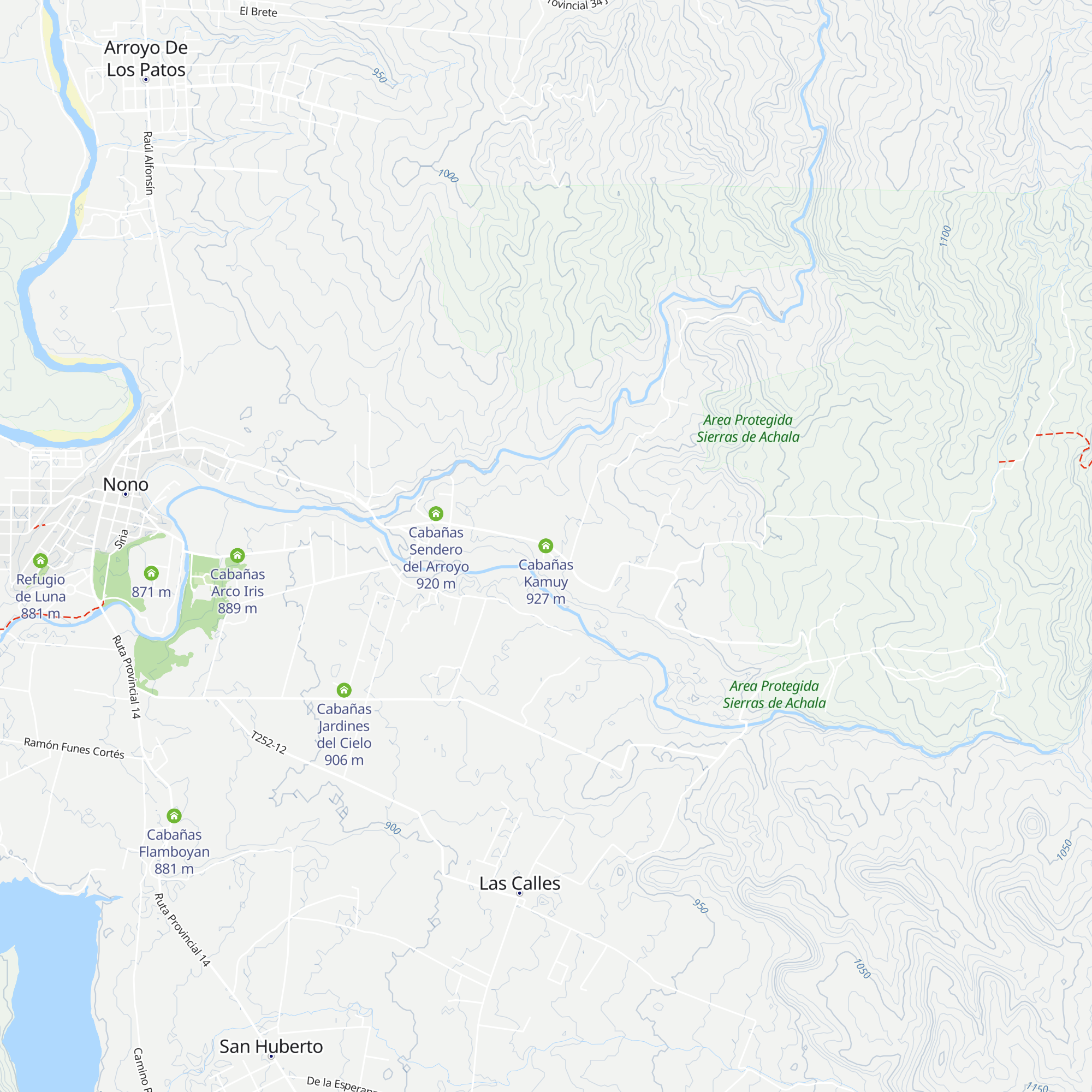 Cabañas Kamuy map