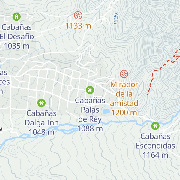 Map of Cabañas Palas de Rey