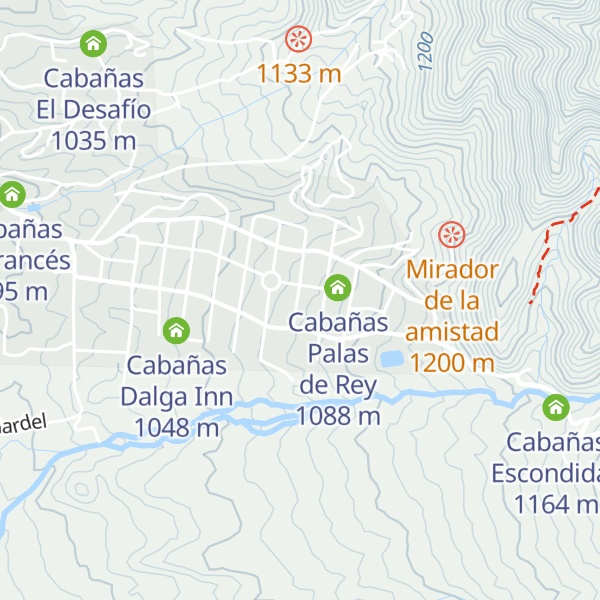 Map of Cabañas Pehuén