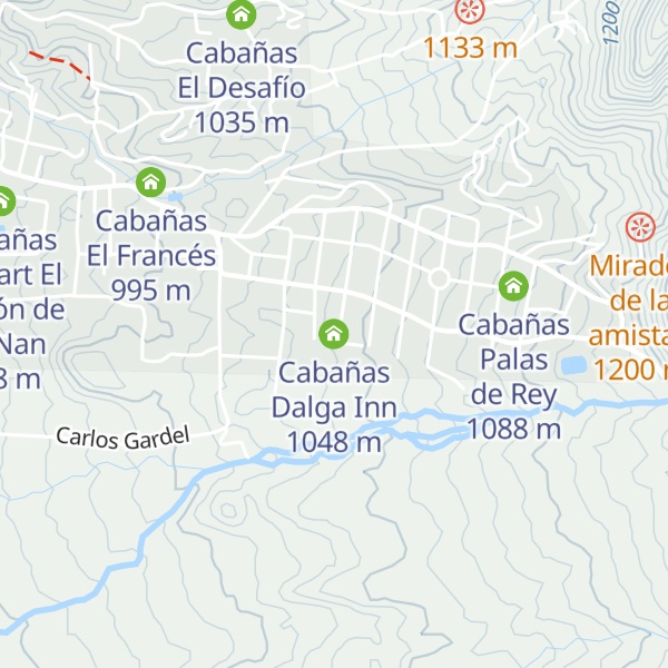 Map of Cabañas Dalga Inn