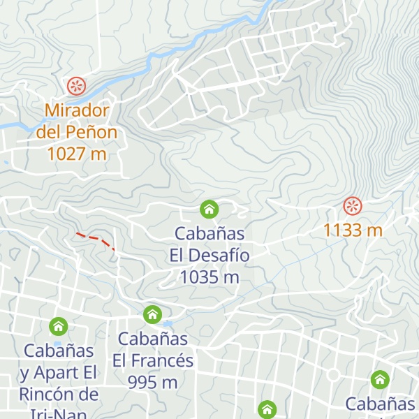 Map of Cabañas El Desafío