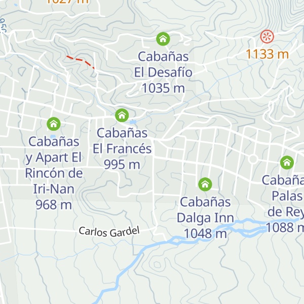 Map of Cabañas Sierras Doradas