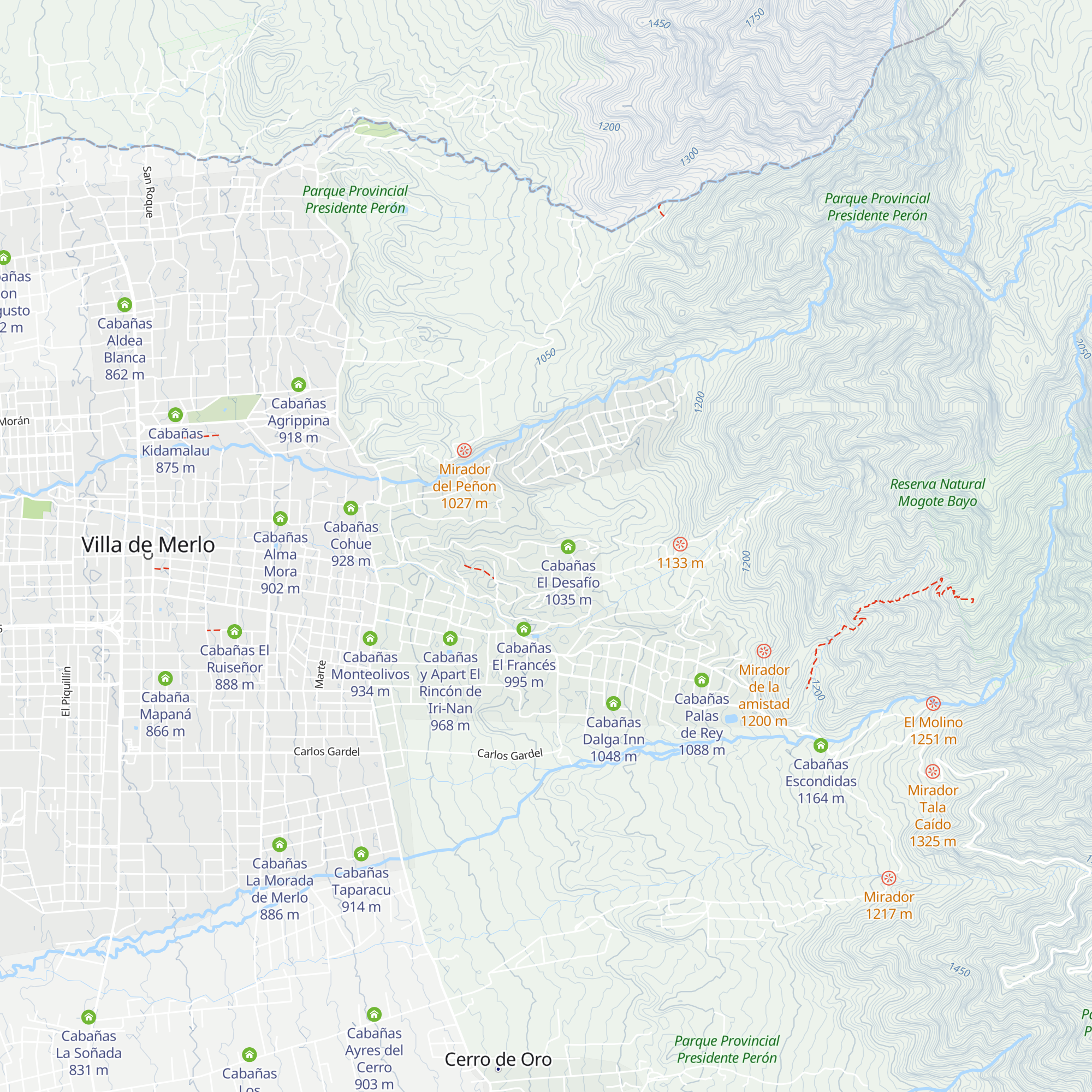 Cabañas Inti Huasi map