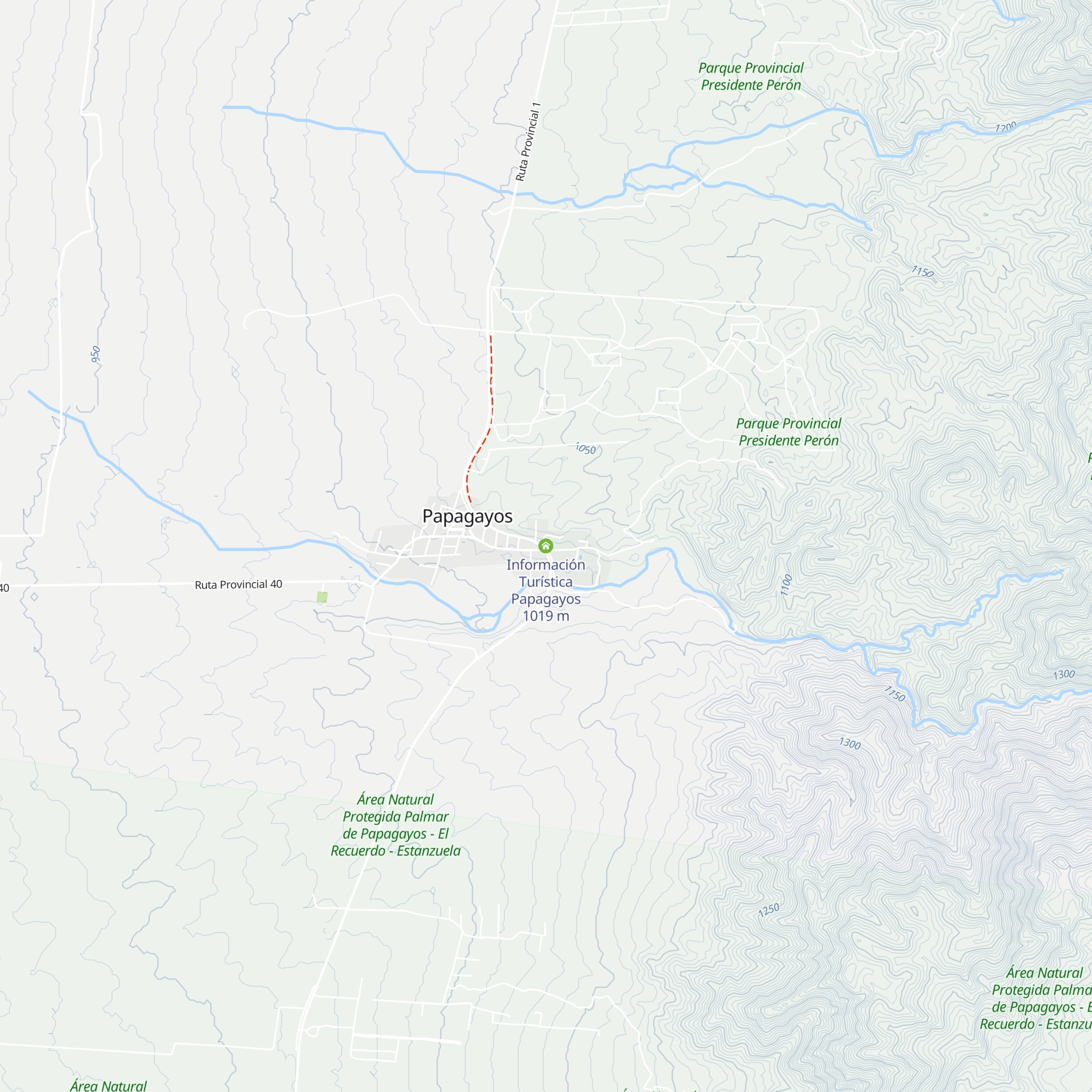 Información Turística Papagayos map