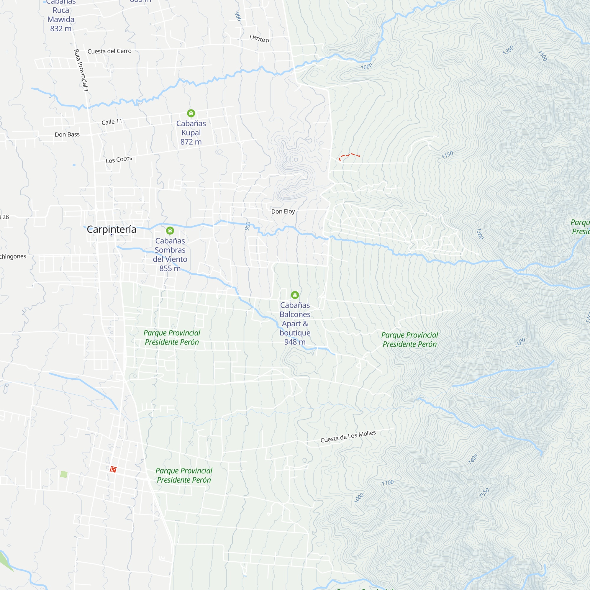 Cabañas Balcones Apart & boutique map