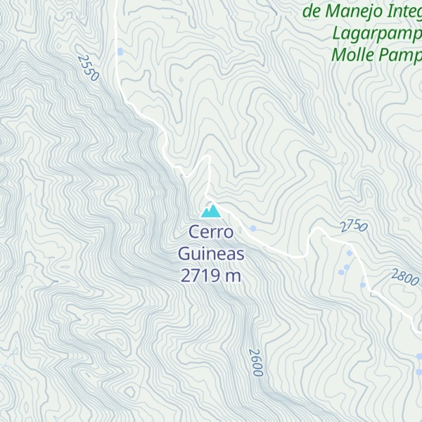 Map of Cerro Guineas
