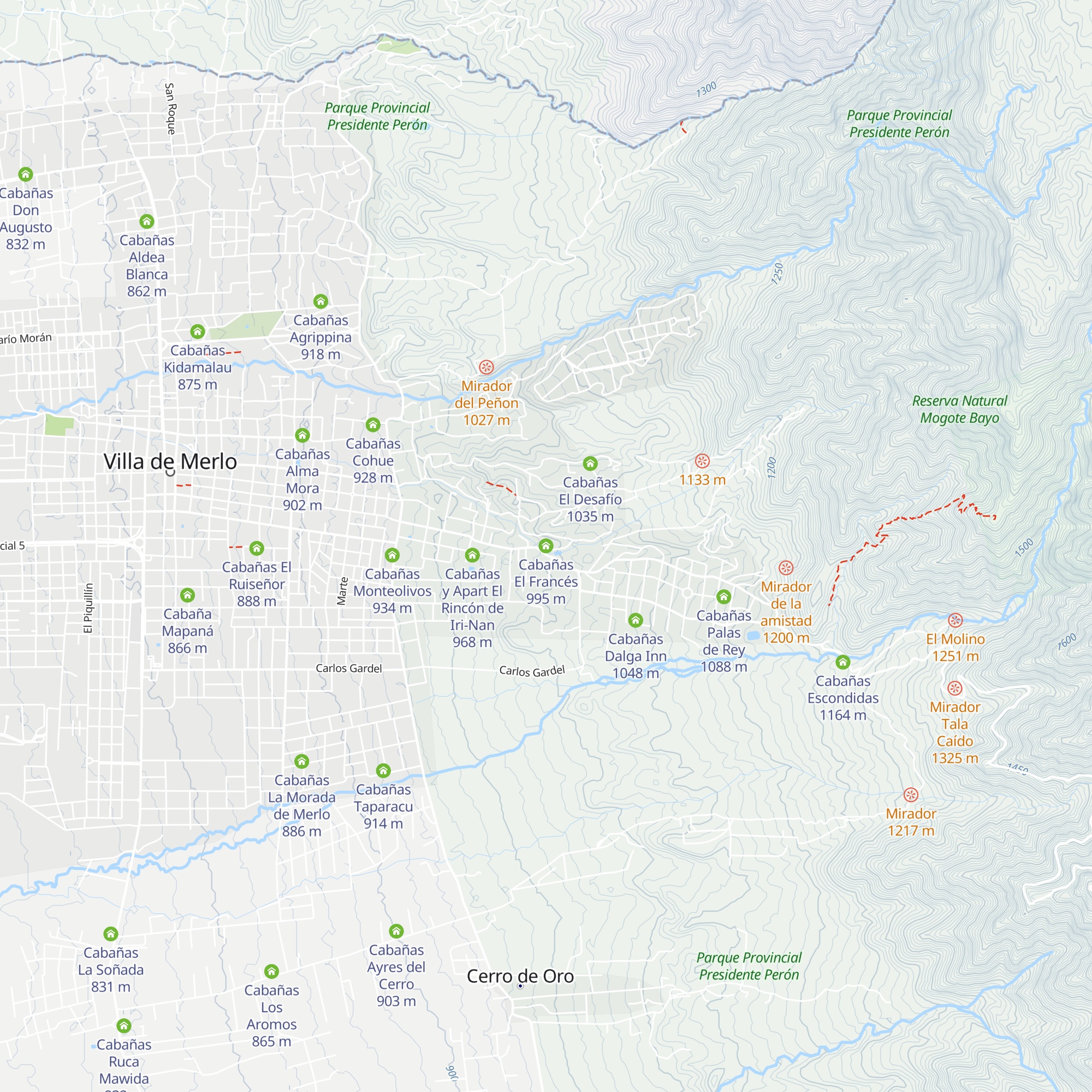Cabañas El Francés map