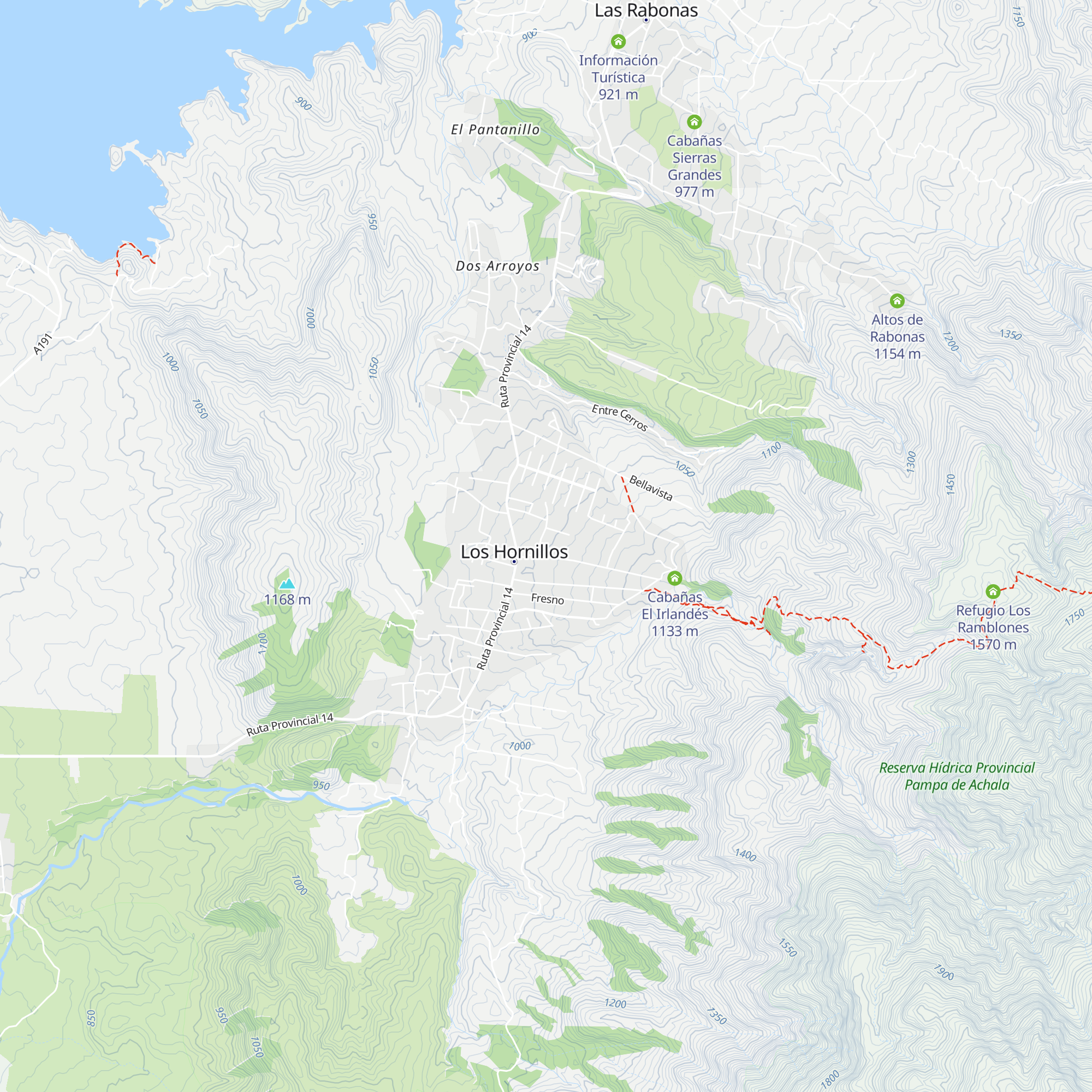 Cabañas Goli map