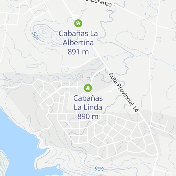 Map of Cabañas La Linda