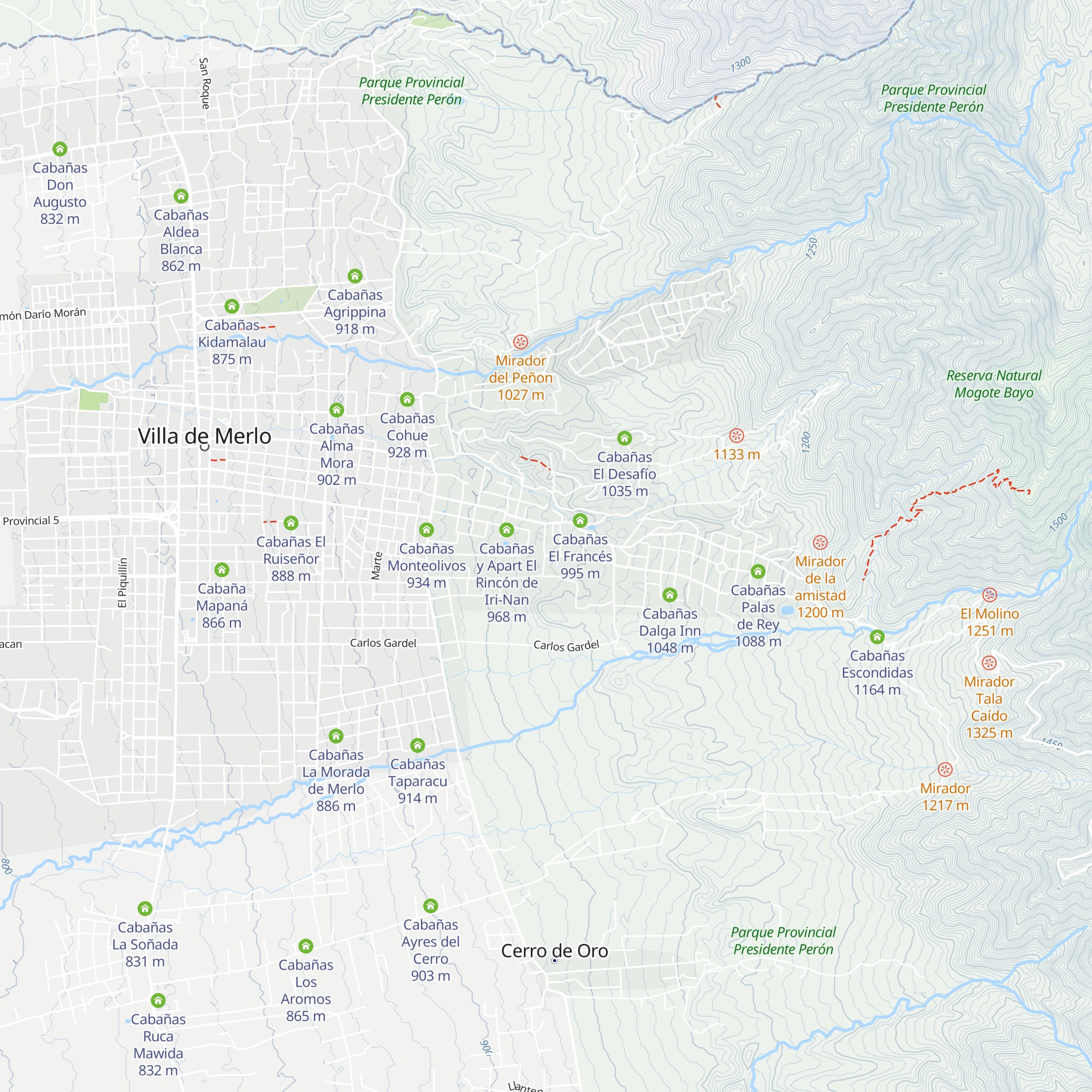 Cabañas Ayllu map