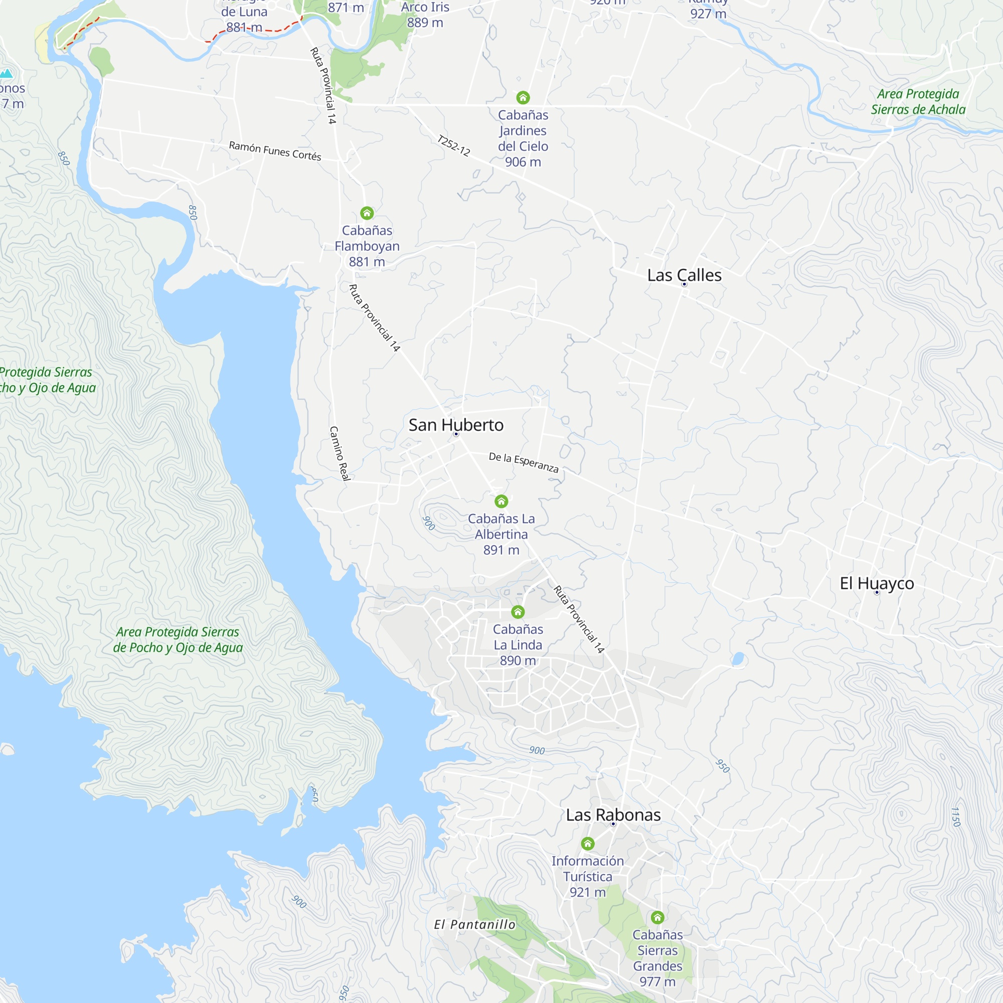 Cabañas La Albertina map