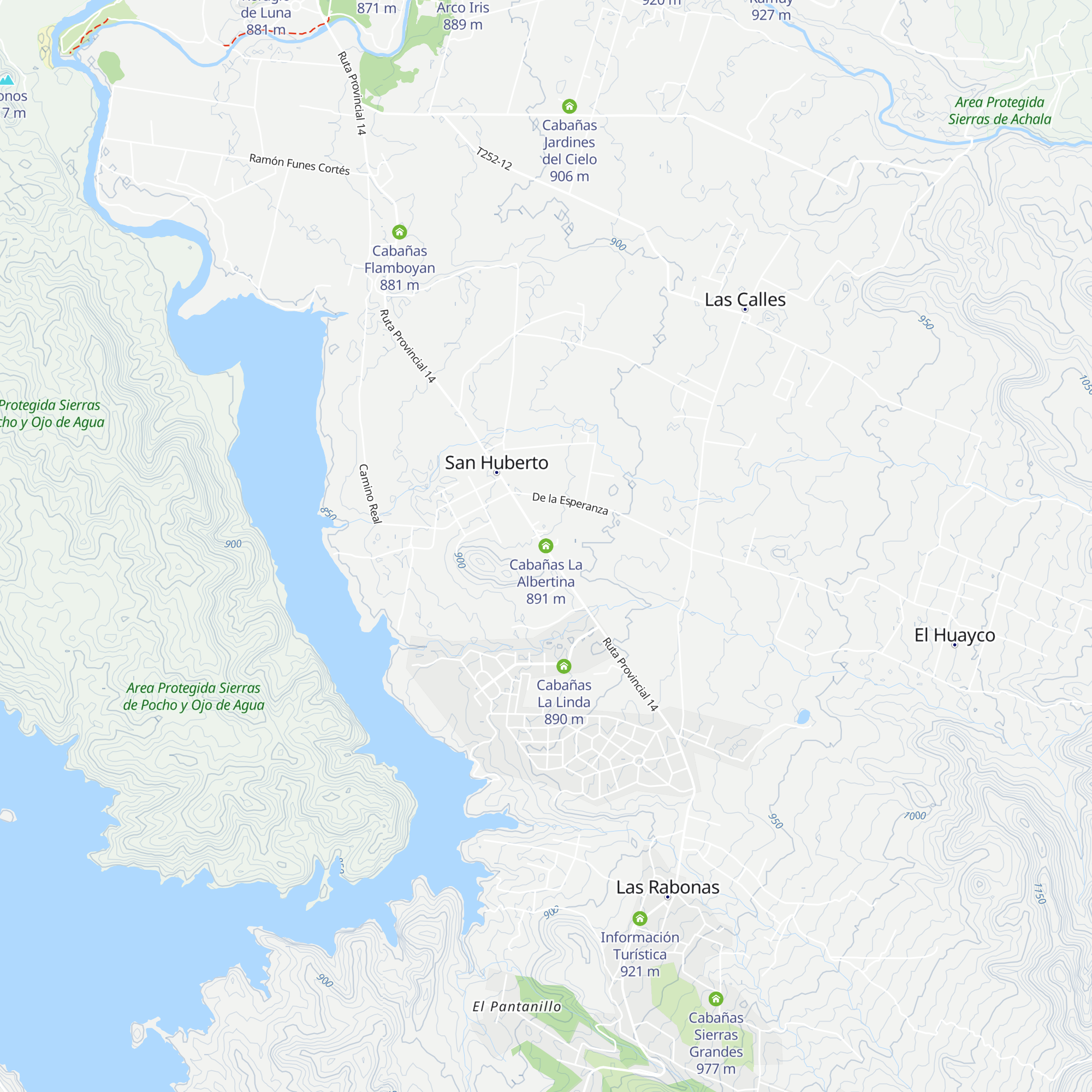 Cabañas La Albertina map