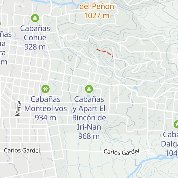 Map of Cabañas y Apart El Rincón de Iri-Nan