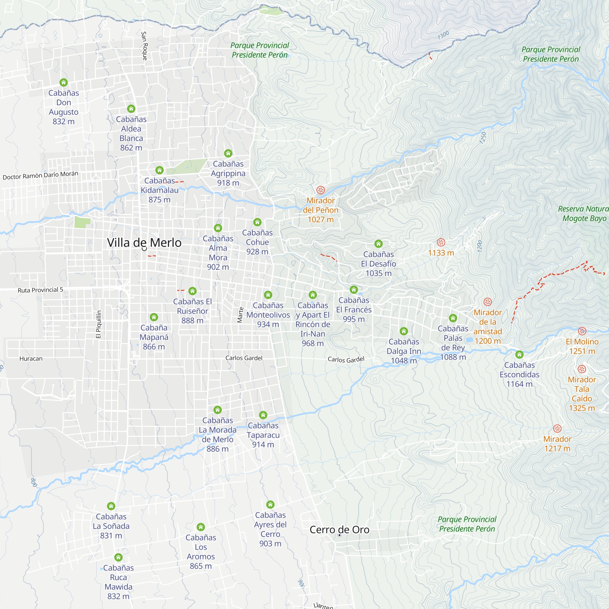 Cabañas de Troncos La Laguna map