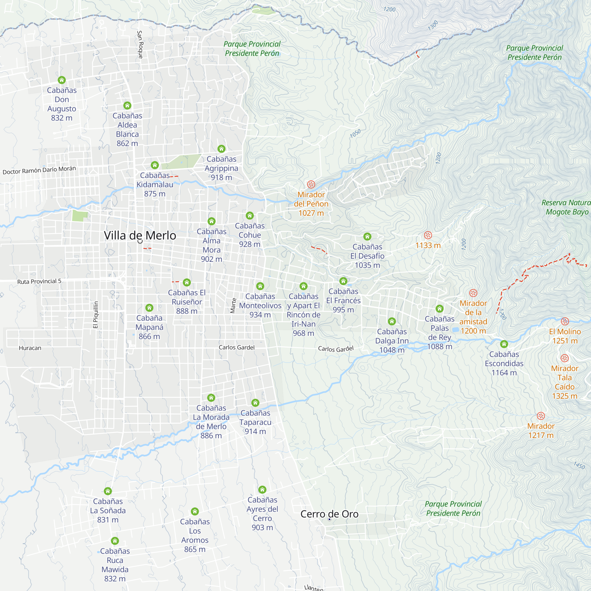 Cabañas de Troncos La Laguna map