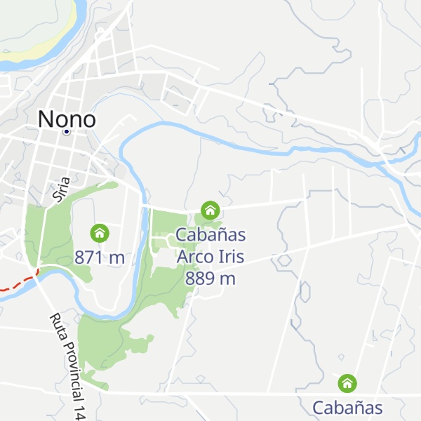 Map of Cabañas Arco Iris