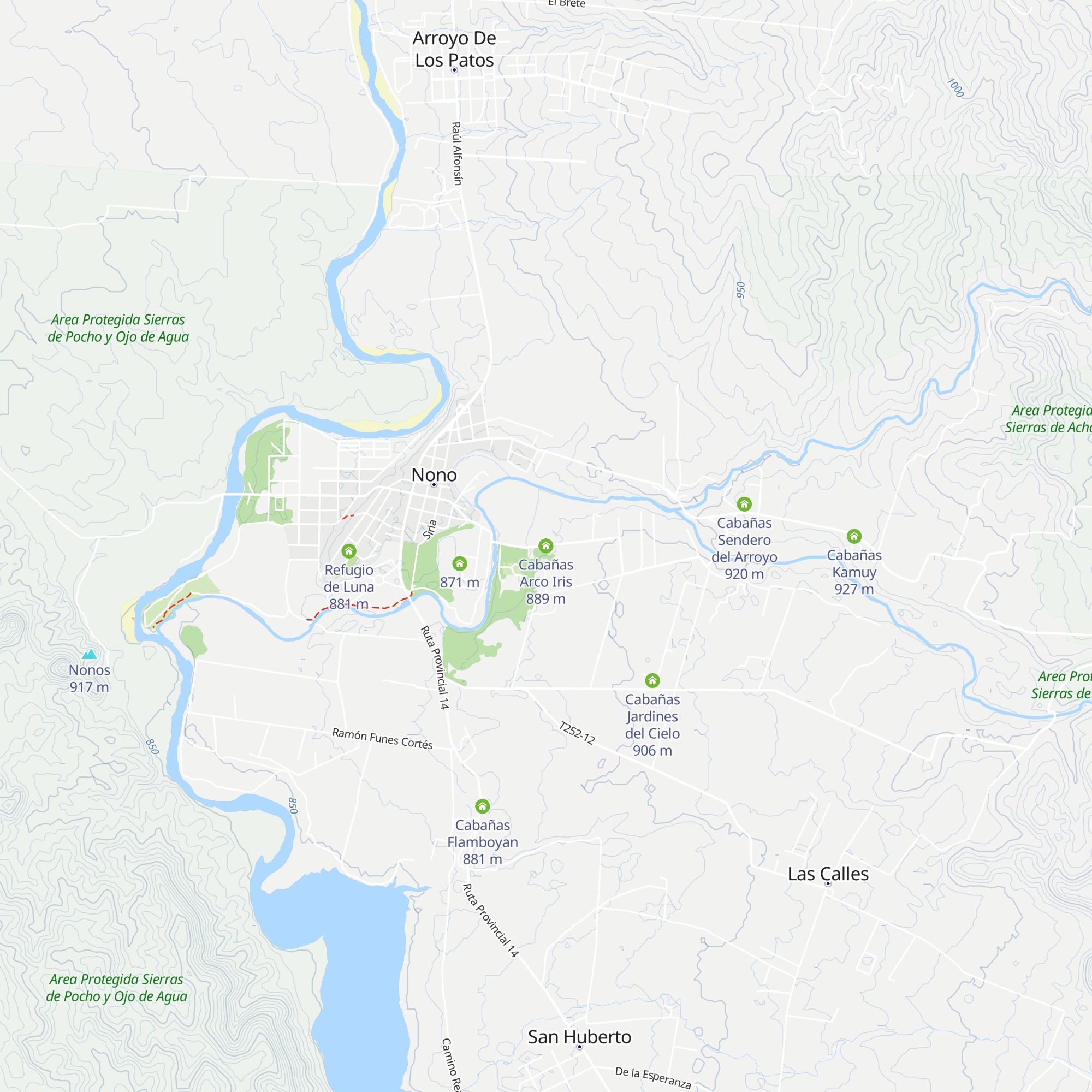 Cabañas Arco Iris map