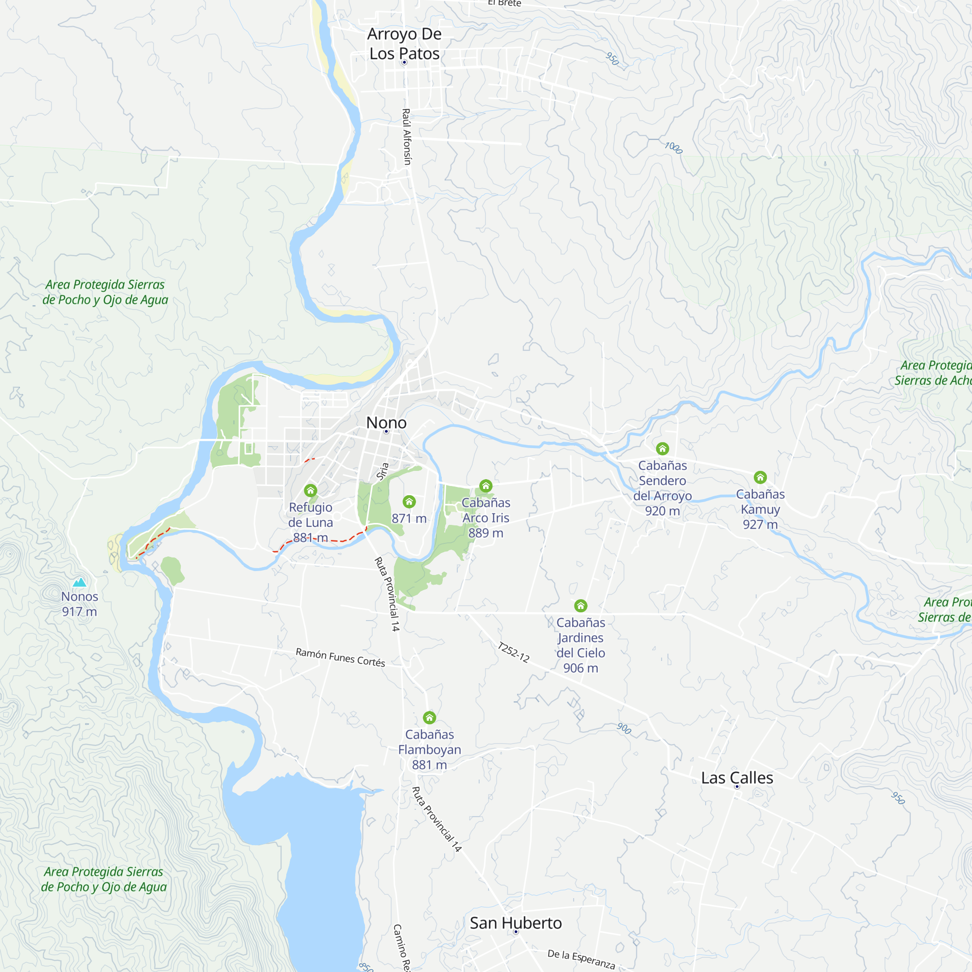 Cabañas Arco Iris map