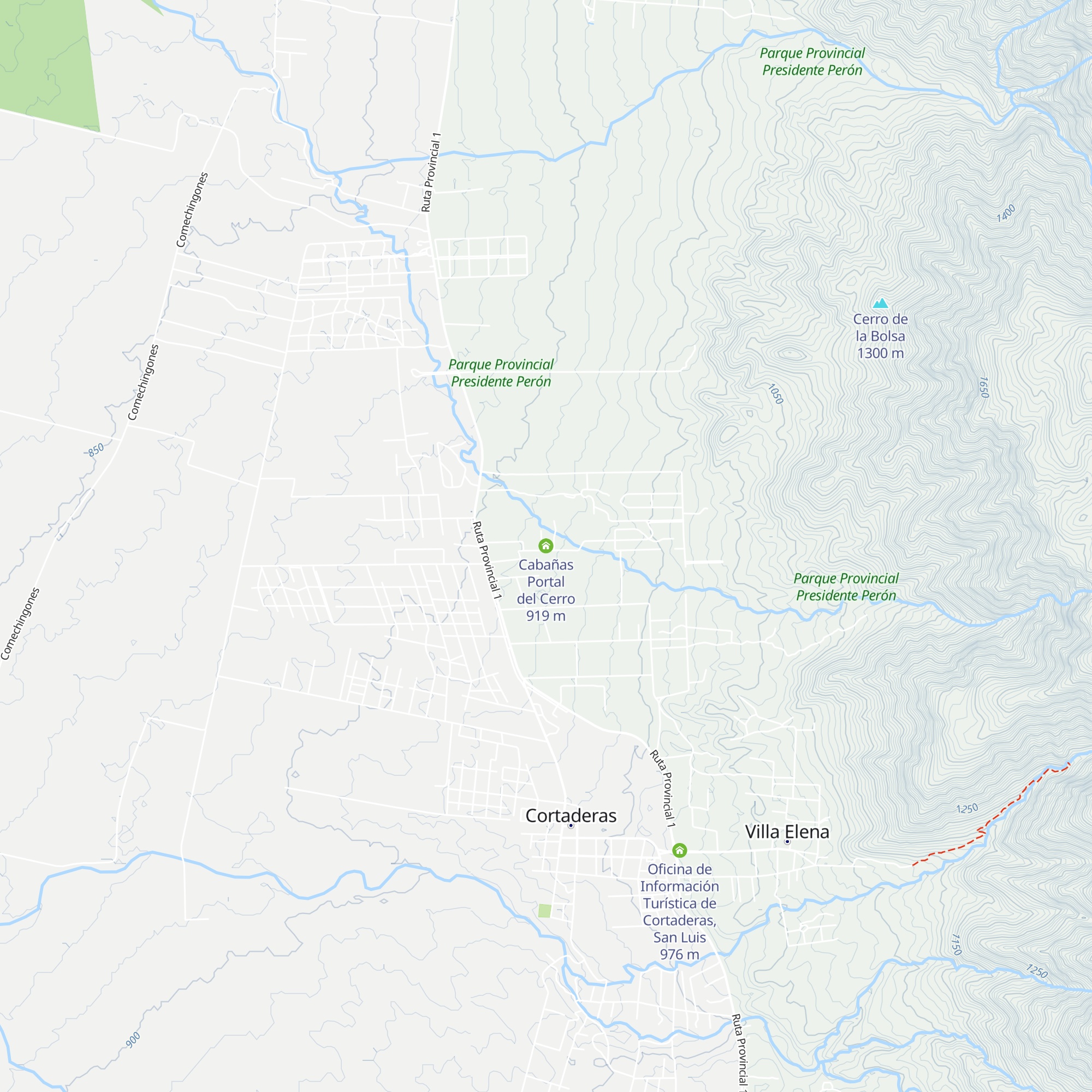 Cabañas Portal del Cerro map